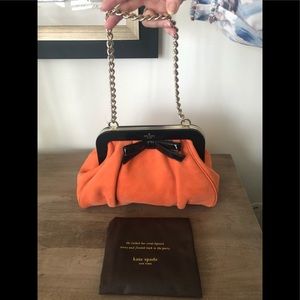 Kate Spade Black & Apricot Suede bag
